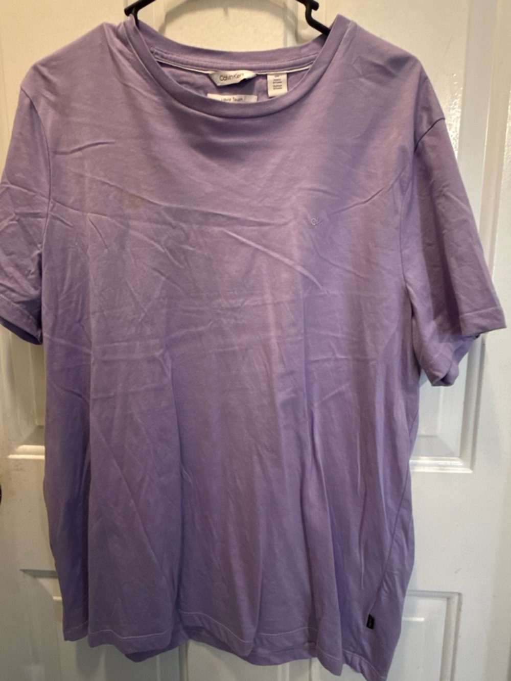 Calvin Klein Men’s Light Lavender Short-Sleeve Crew Tee